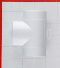 Тройник для круглых воздуховодов ERA пластиковый d100 мм 90° - фото 3