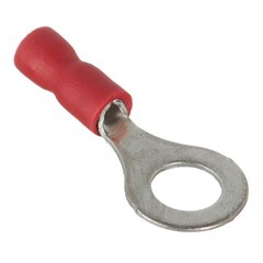 Наконечник кольцевой изолированный КВТ НКИ d6 мм 0,25-1,5 кв. мм (30 шт.) - фото 1