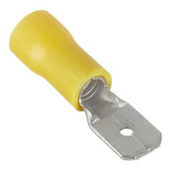 Изображение товара Разъем штекерный плоский изолированный КВТ РПИП d6,3 мм 2,5-6 кв. мм (20 шт.)