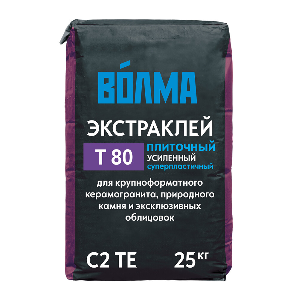 Изображение товара Клей для плитки Волма Экстраклей серый класс C2 TE 25 кг для внутренних и наружных работ
