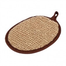 Мочалка из рами Банные штучки овальная с xлопком 11x16 см 40361-30