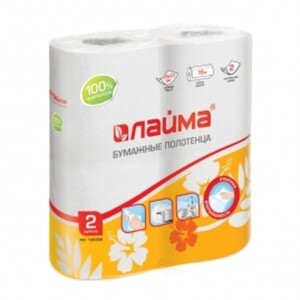 Полотенца бумажные Лайма белые 22x123 см (2 шт.) (126906) — купить в ...