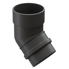 Колено трубы Docke Lux пластиковое d100 мм 45° графитовый серый RAL 7024