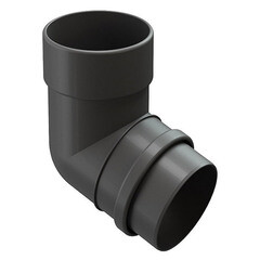 Колено трубы Docke Lux пластиковое d100 мм 72° графитовый серый RAL 7024 - фото 1