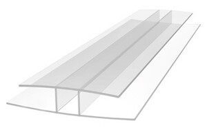Профиль соединительный Н-образный для поликарбоната Royalplast 8 мм 3 м ...