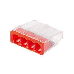 Клемма на 4 провода Electrovolt 2273-204 0,5-2,5 кв.мм самозажимная без пасты (6 шт.) (ЦБ-00015535/604989) - фото 1