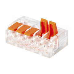 Клемма на 5 проводов Electrovolt 221-415 0,2-4 кв.мм с рычажками без пасты (6 шт.) (ЦБ-00015945/604941) - фото 1