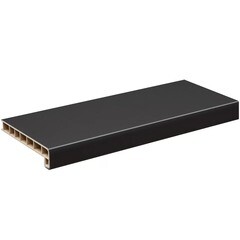 Подоконник ПВХ Moeller LD 40 300х2000х22 мм покрытие Elesgo черный матовый - фото 1