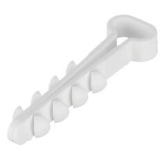 Дюбель-хомут для плоского кабеля Rexant 5-8 мм белый (100 шт.) (07-4608) - фото 1