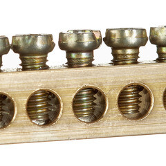 Шина нулевая на 2-х угловых изоляторах EKF PROxima 6х9 мм 14 отверстий синяя (sn0-63-14-2-r) - фото 2