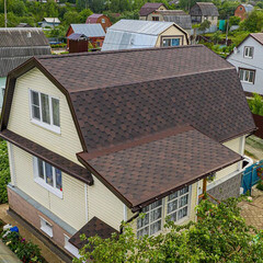 Черепица гибкая Шинглас Оптима коричневая 3 кв.м - фото 5