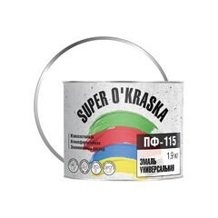Эмаль ПФ-115 белая матовая super okraska 1,9 кг