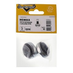 Ножка металлическая с резьбой М10 хром 2 шт (132000)