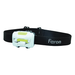 Фонарь налобный Feron TH2300 3хAAA 3W 1COB IP44 пластиковый 41679
