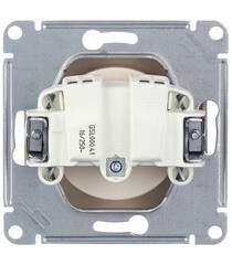 Розетка Systeme Electric Glossa встраиваемая бежевая (GSL000241) - фото 4