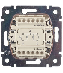 Выключатель Legrand Valena двухклавишный встраиваемый слоновая кость с подсветкой (695630) - фото 6