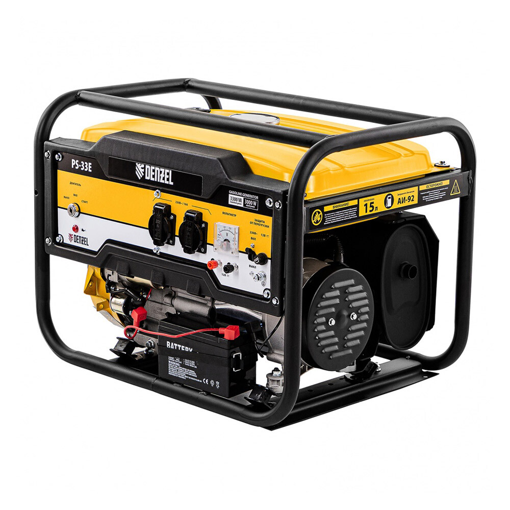 Генератор бензиновый Denzel PS-33E 3 кВт с электростартером (94537)
