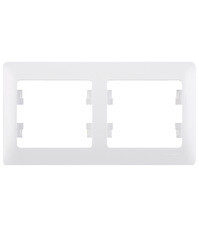 Рамка Systeme Electric Glossa двухместная белая (GSL000102)