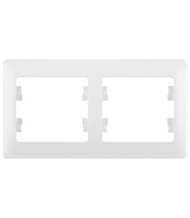 Рамка Systeme Electric Glossa двухместная белая (GSL000102)