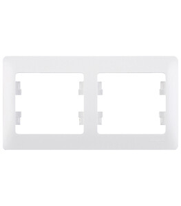 Рамка Systeme Electric Glossa двухместная белая (GSL000102)