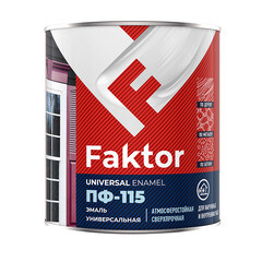 Эмаль ПФ-115 Faktor черная полуматовая 0,8 кг - фото 3