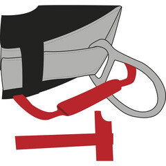 Страховочная система Delta Plus лента с индикатором падения черная (HAR24HXX) - фото 3