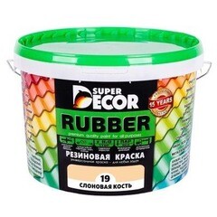 Краска резиновая универсальная Super Decor Rubber слоновая кость матовая 3 кг