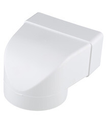 Соединитель угловой пластиковый для плоских воздуховодов 60х120 мм с круглыми d100 мм - фото 2