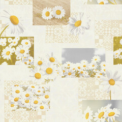 Обои вспененный винил на бумажной основе Sonet Ромашки 901302 (0,53х10 м) - фото 2