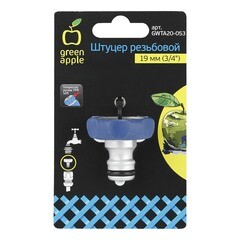 Штуцер резьбовой Green Apple 19 мм 3,4 внутренняя резьба алюминий GWTA20-053