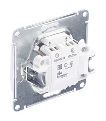 Выключатель Systeme Electric Glossa одноклавишный встраиваемый белый с подсветкой (GSL000113) - фото 3