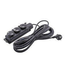 Удлинитель силовой 3 розетки каучук IP44 КГ 16 А 35кВт с/з 10 м