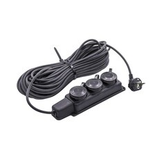 Удлинитель силовой 3 розетки каучук IP44 КГ 16 А 35кВт с/з 20 м