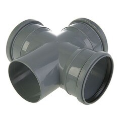 Крестовина Флекстрон d110х110х110 мм 90° пластиковая одноплоскостная для внутренней канализации