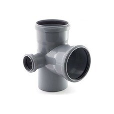 Крестовина Ремоколор d110х110х50 мм 90° пластиковая двухплоскостная левая для внутренней канализации