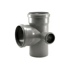 Крестовина Ремоколор d110х110х50 мм 90° пластиковая двухплоскостная правая для внутренней канализаци