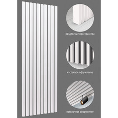 Декоративная рейка МДФ 35х16х2700 мм белая Стильный Дом - фото 5