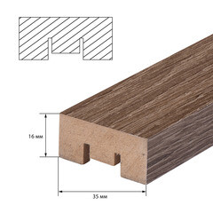 Декоративная рейка МДФ 35х16х2700 мм дуб винтаж Стильный Дом - фото 7