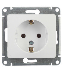 Изображение товара Розетка Systeme Electric Glossa встраиваемая белая (GSL000143)