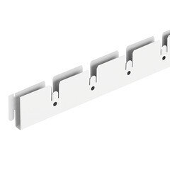 Элемент для потолка грильято 50х50х40х10 мм направляющая 0,6 м белый матовый - фото 2