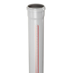 Труба канализационная Ostendorf HTEM d90х1500 мм пластиковая для внутренней канализации (114050) - фото 3