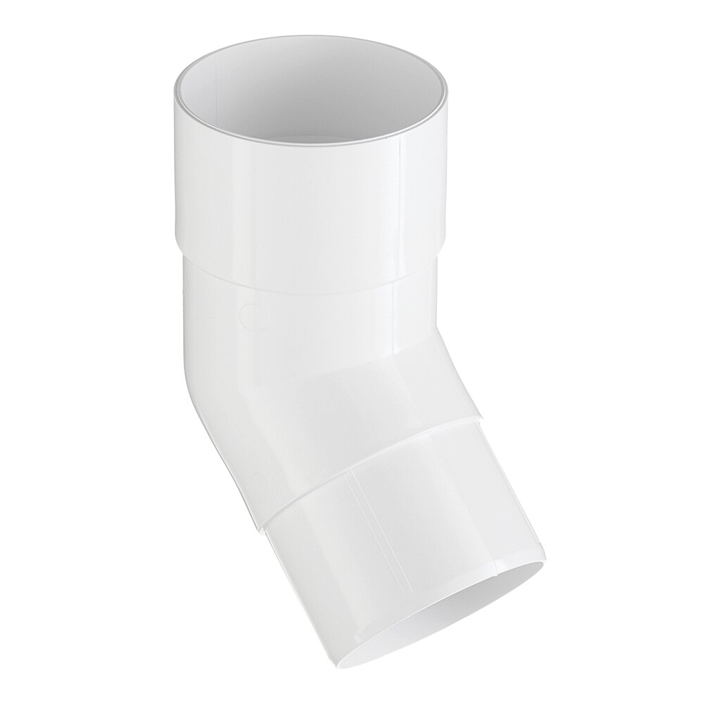 Колено трубы Технониколь пластиковое d82 мм 135° белое RAL 9003