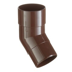 Колено трубы Технониколь пластиковое d82 мм 135° коричневое RAL 8017 - фото 1