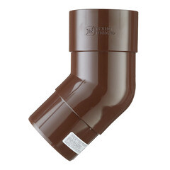 Колено трубы Технониколь пластиковое d82 мм 135° коричневое RAL 8017 - фото 7