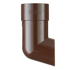 Колено стока Технониколь пластиковое d82 мм коричневое RAL 8017 - фото 7