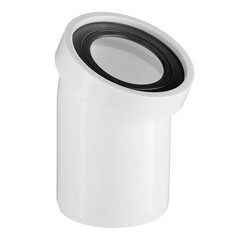 Отвод для унитаза АНИ пласт d110 мм 22,5° пластиковый переходной для унитаза (W2220) - фото 1