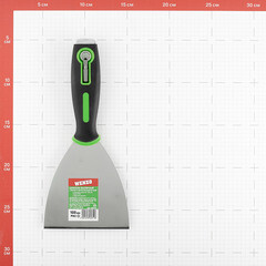 Шпатель малярный Wenzo 100 мм с эргономичной ручкой и битой (684772) - фото 2