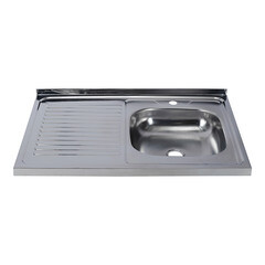 Мойка для кухни Ukinox Nord 80х60х13 см накладная с крылом сталь (Nr 800х600 0,4 R) - фото 3