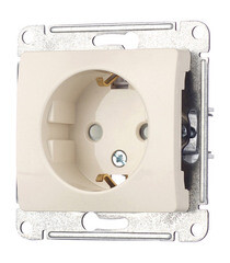 Розетка Systeme Electric Glossa встраиваемая бежевая со шторками (GSL000245) - фото 4