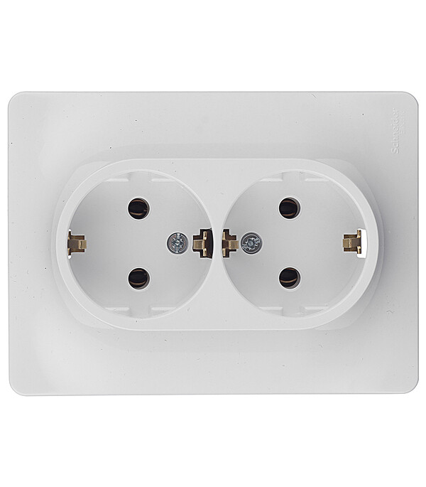 Изображение товара Розетка Systeme Electric Glossa встраиваемая белая GSL000124